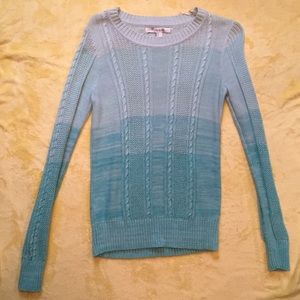 Turquoise ombré knit sweater